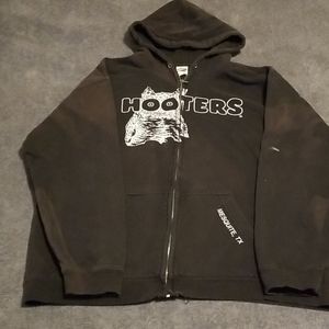 90s Hooters Zipper Hoodie Jacket  (M)